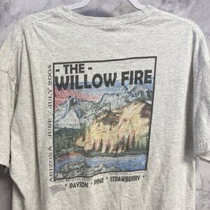 Vintage Y2K The Willow Fire Arizona Fire Fighter T Shirt Mens XL